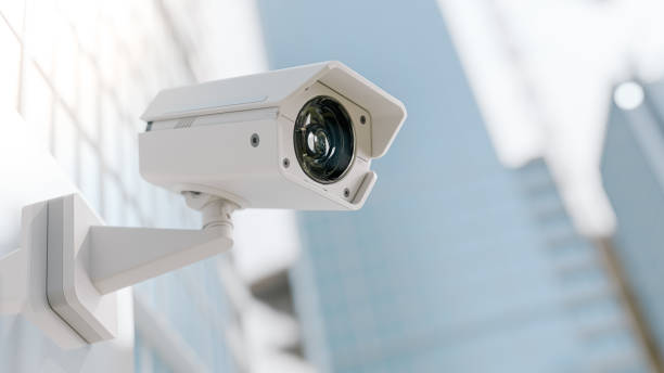 CCTV camera mounted near a building corner